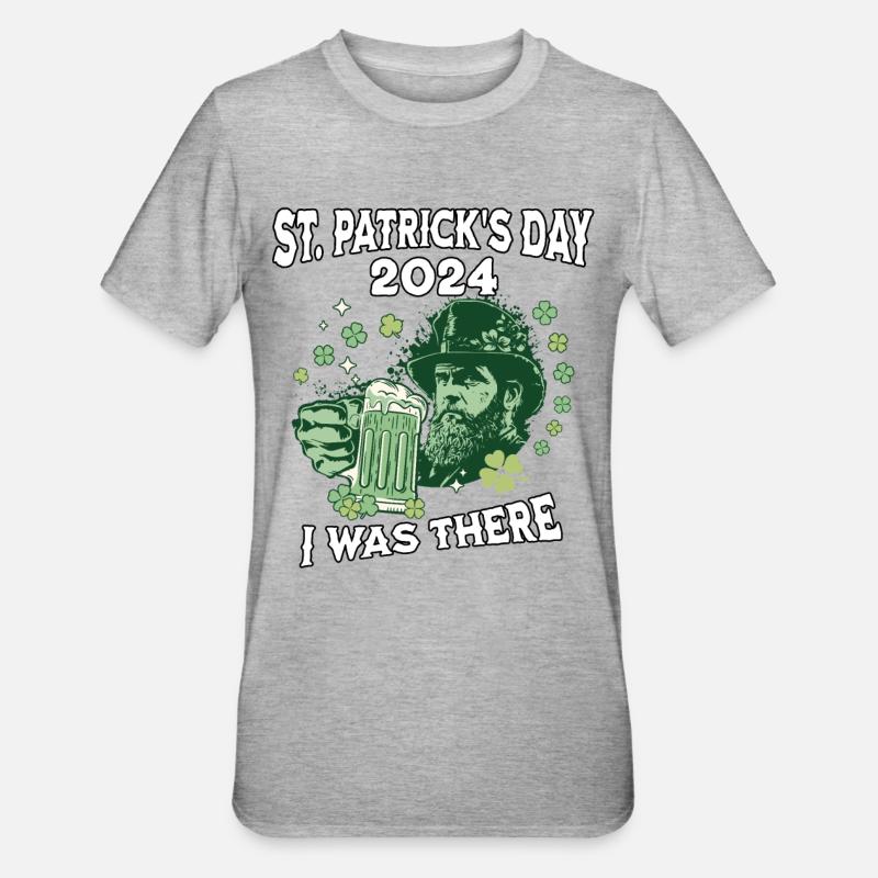 Fête de la Saint-Patrick 2024 - T-shirt polycoton Unisexe - gris chiné