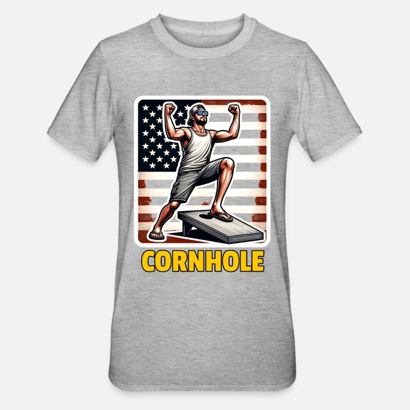 Cornhole - T-shirt polycoton Unisexe - gris chiné
