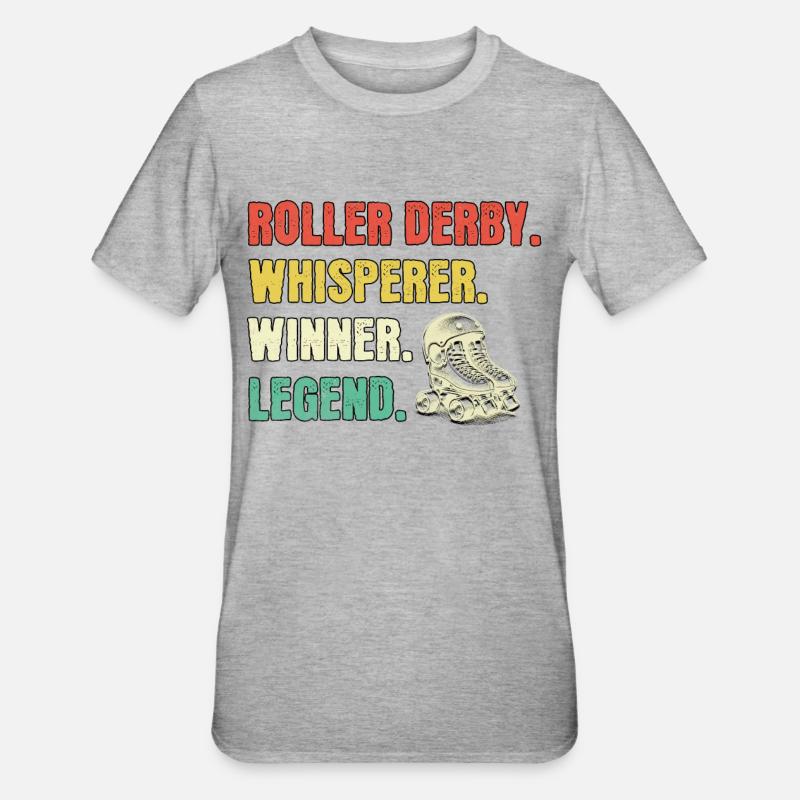 Roller Derby Whisperer Roller Derby Legend - T-shirt polycoton Unisexe - gris chiné