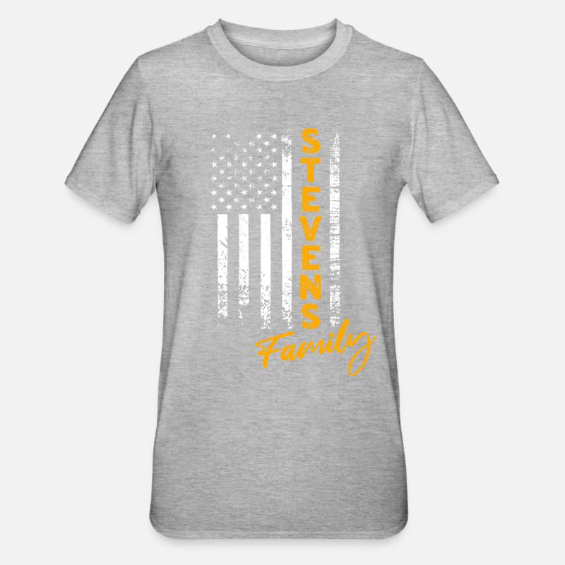Stevens, États-Unis - T-shirt polycoton Unisexe - gris chiné