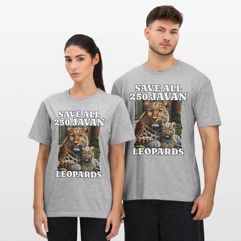 Save Java Leopard Unisex Polycotton T-Shirt