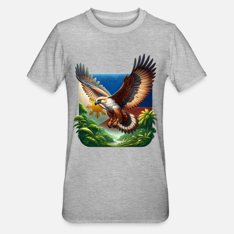 Monkey Eagle - Unisex Polycotton T-Shirt - heather grey