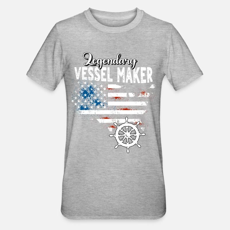 Constructeurs navals US - T-shirt polycoton Unisexe - gris chiné