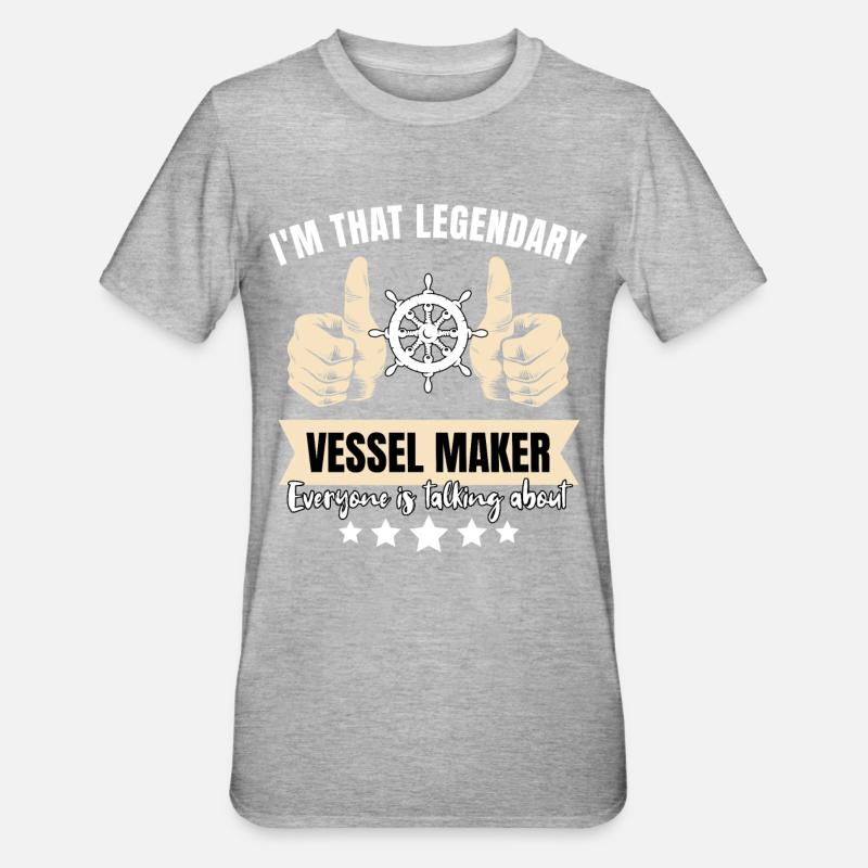Constructeur naval légendaire - T-shirt polycoton Unisexe - gris chiné