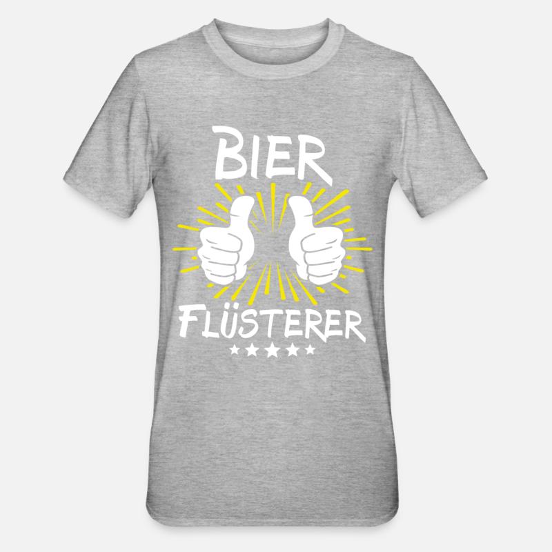 Bier Spruch - Unisex Polycotton T-Shirt - Grau meliert