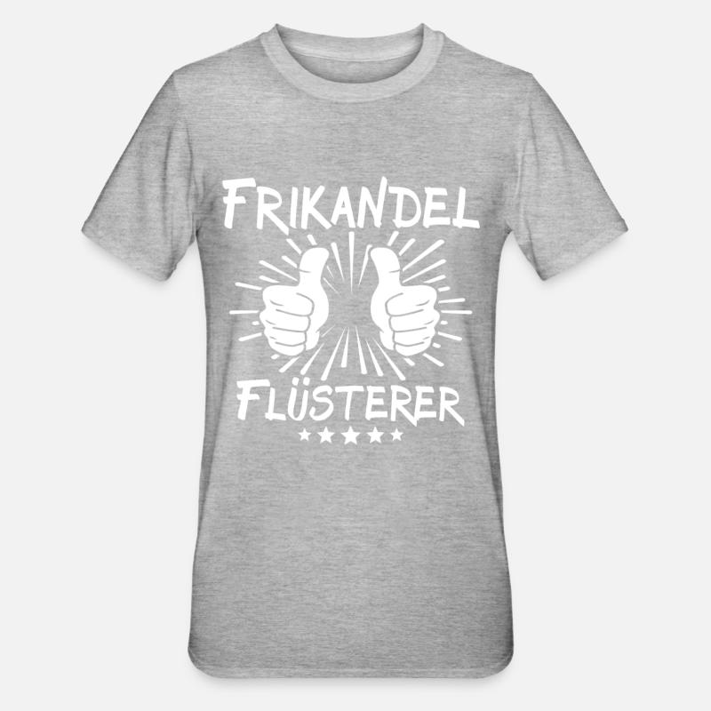 Frikandel Flüsterer - Unisex Polycotton T-Shirt - Grau meliert