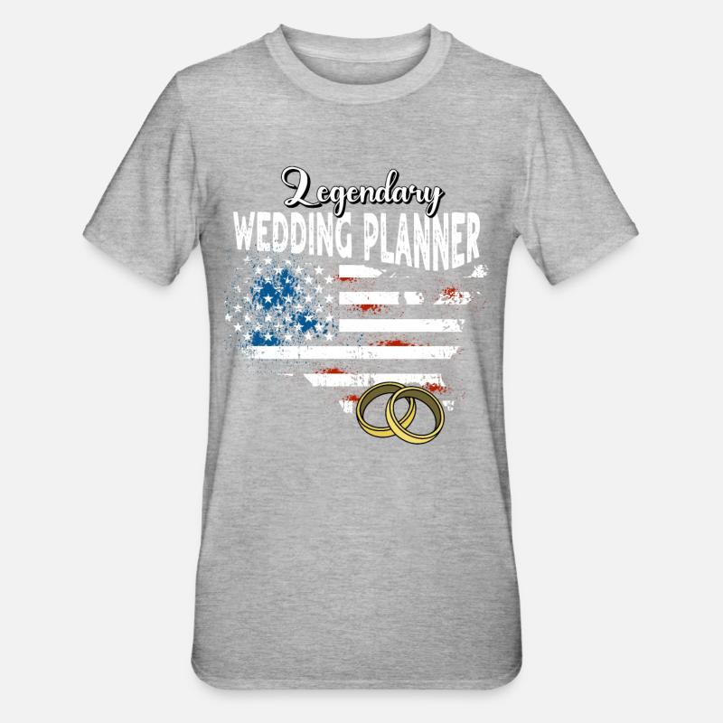 Wedding Planner US - T-shirt polycoton Unisexe - gris chiné