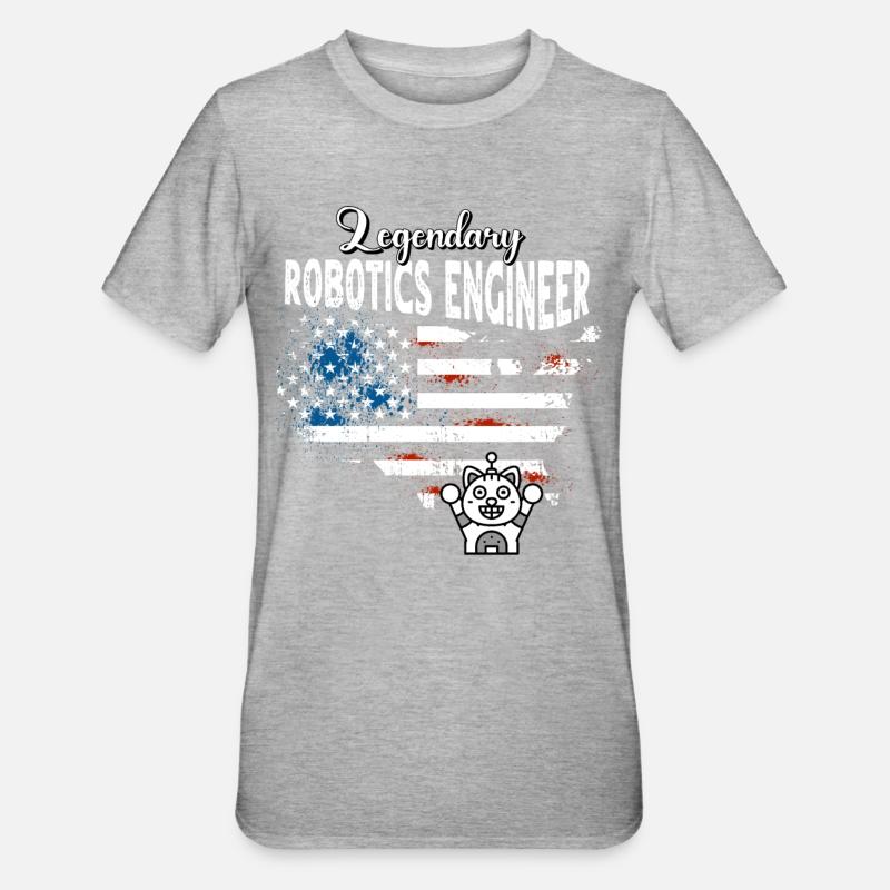 Robotics Engineer US - Unisex Polycotton T-Shirt - heather grey