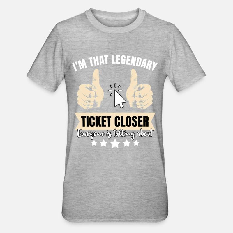 Legendärer IT Ticket - Unisex Polycotton T-Shirt - Grau meliert
