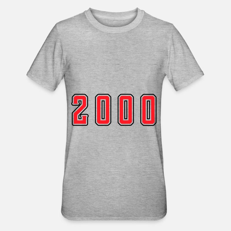 2000e anniversaire - T-shirt polycoton Unisexe - gris chiné