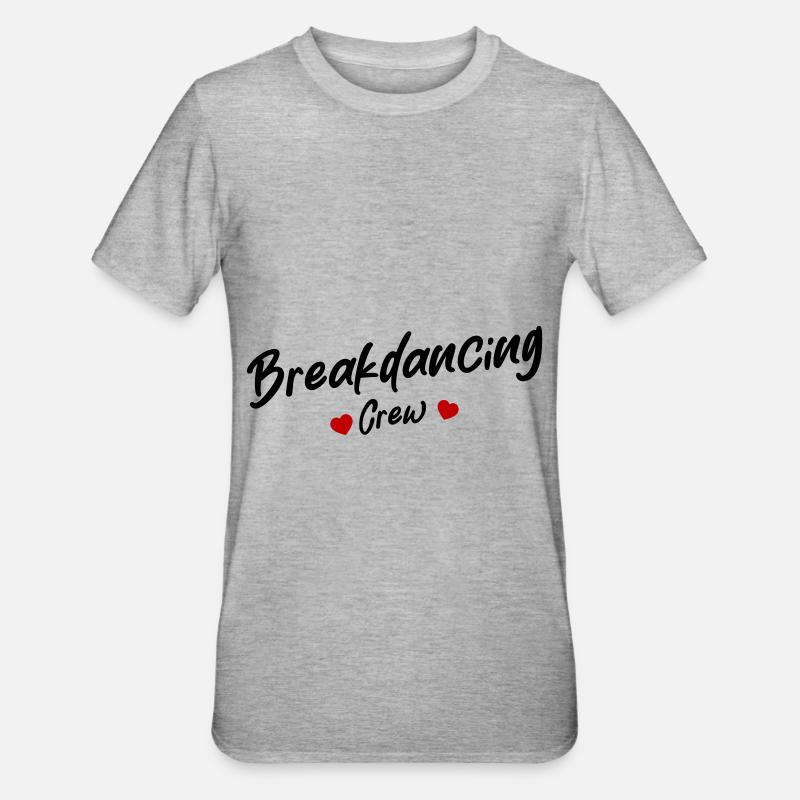Cœur de l’équipe de breakdance - T-shirt polycoton Unisexe - gris chiné