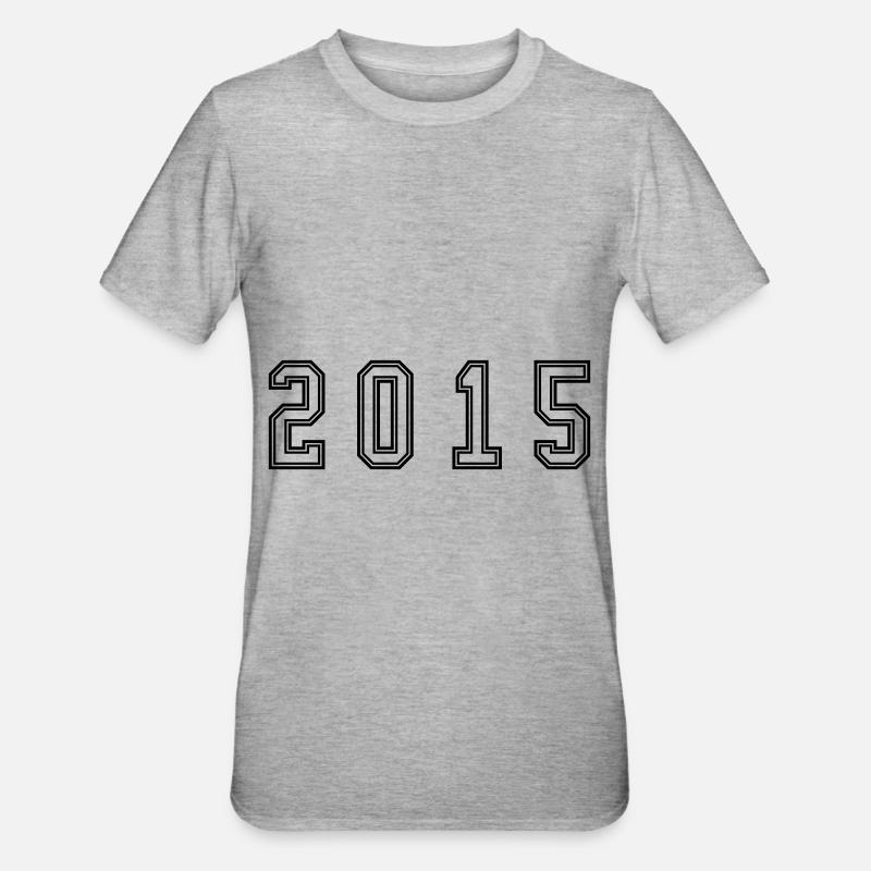 Numéro de l’année 2015 - T-shirt polycoton Unisexe - gris chiné