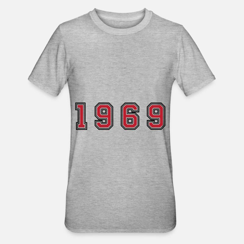Numéro de l’année 1969 - T-shirt polycoton Unisexe - gris chiné
