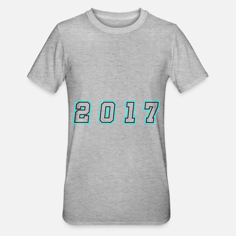 Numéro de l’année 2017 - T-shirt polycoton Unisexe - gris chiné