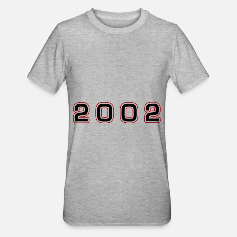 Numéro de l’année 2002 - T-shirt polycoton Unisexe - gris chiné