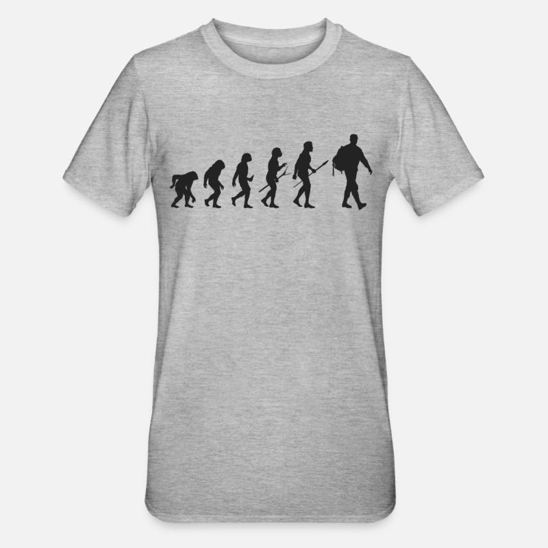 Armé de terre l'évolution naturelle - T-shirt polycoton Unisexe - gris chiné
