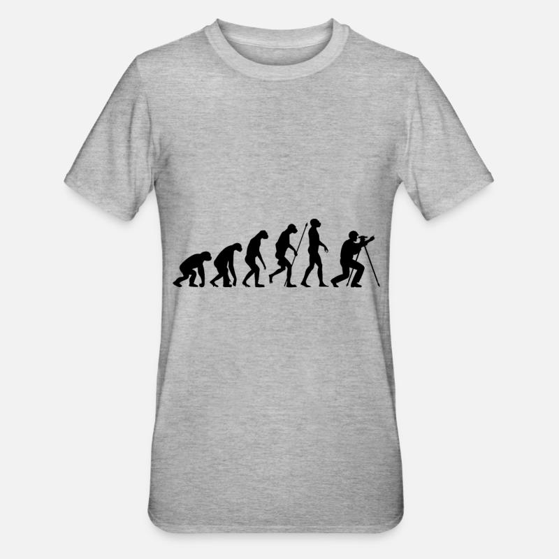Evolution Surveyor - Unisex Polycotton T-Shirt - heather grey