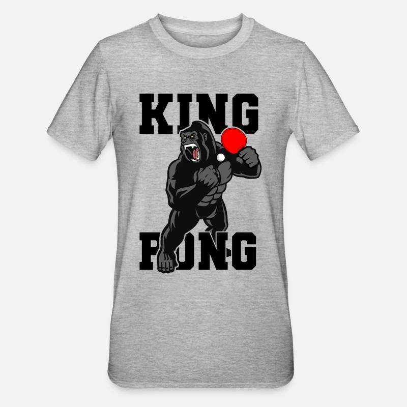 Ping-ping-lt - T-shirt polycoton Unisexe - gris chiné
