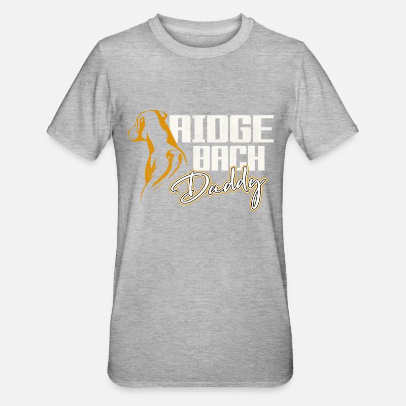 Rhodesian Ridgeback Daddy - T-shirt polycoton Unisexe - gris chiné