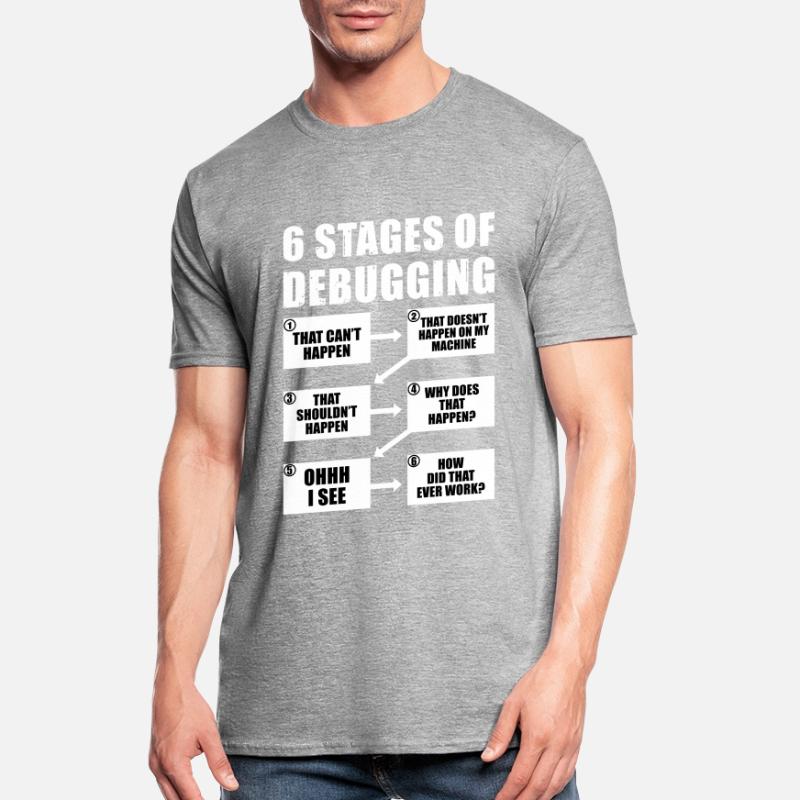 6 Stufen des Debug-Programmierer-Geschenks Unisex Polycotton T-Shirt