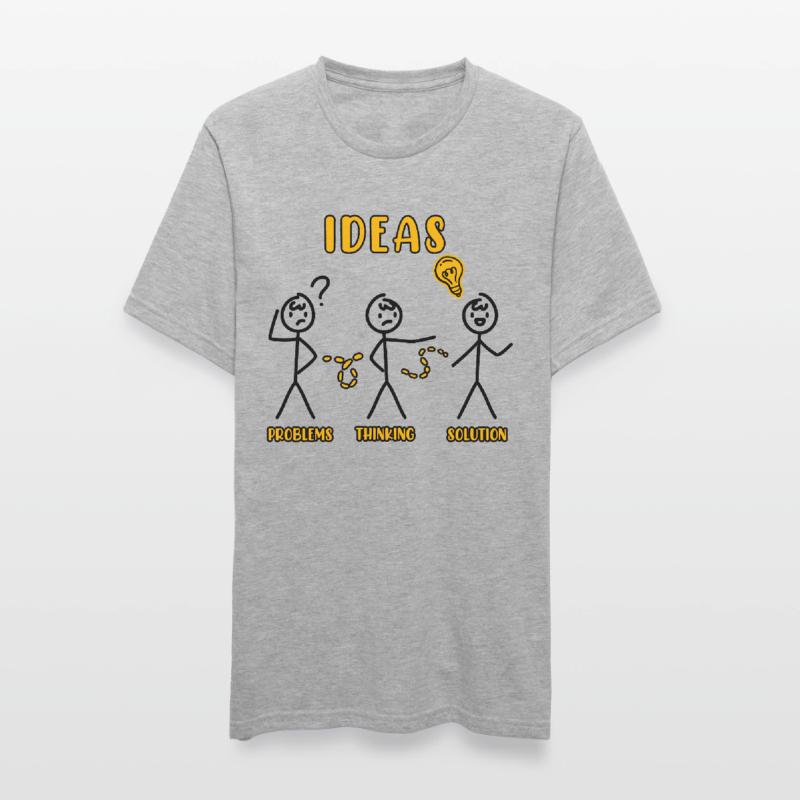 Problem Thinking Stick Figure Solution Thinker Unisex Polycotton T-Shirt