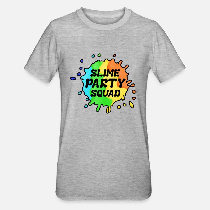 Slime Rainbow Magic Drop Splash - T-shirt polycoton Unisexe - gris chiné