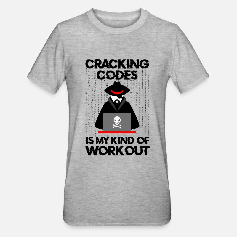 Cybersecurity Professional Hacker Cracking Codes - Unisex Polycotton T-Shirt - heather grey