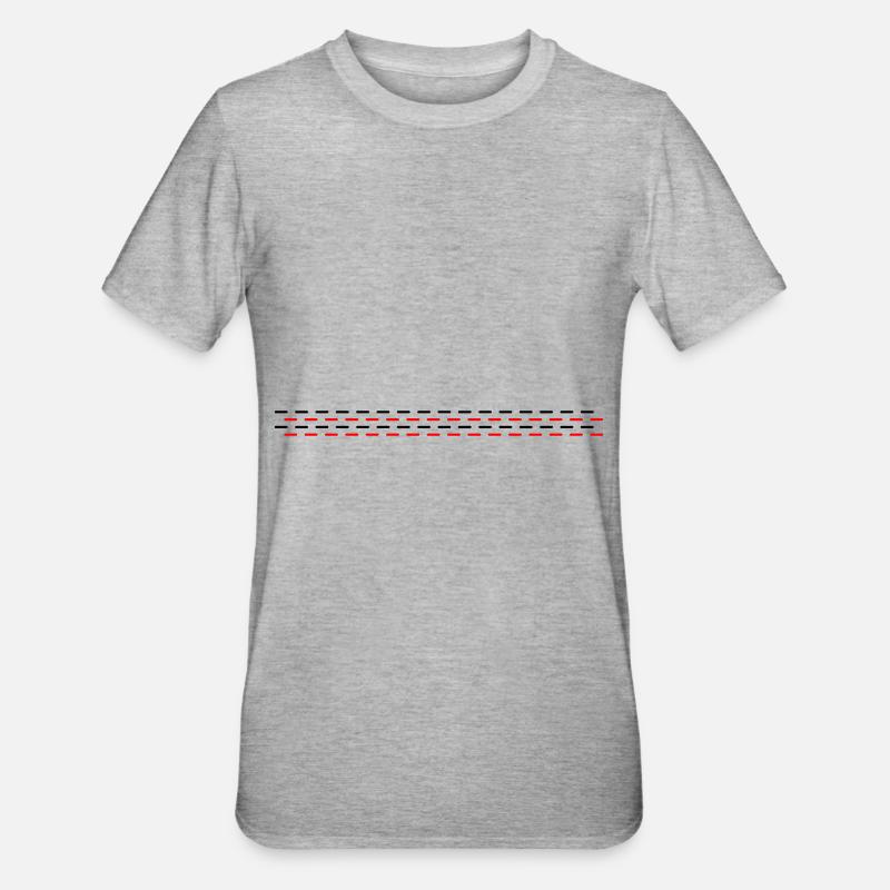 Line dashed - Unisex Polycotton T-Shirt - heather grey