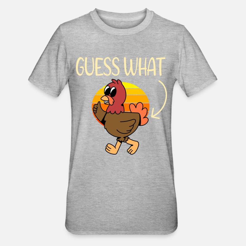 Devinez quel poulet - T-shirt polycoton Unisexe - gris chiné