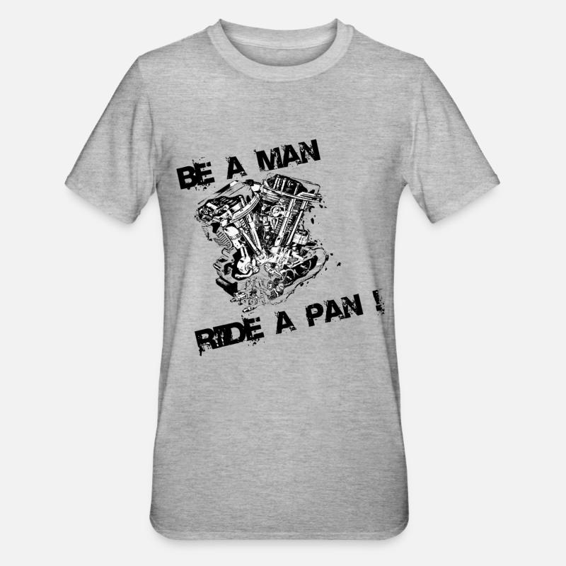 Reiten Sie einen Pan - Unisex Polycotton T-Shirt - Grau meliert