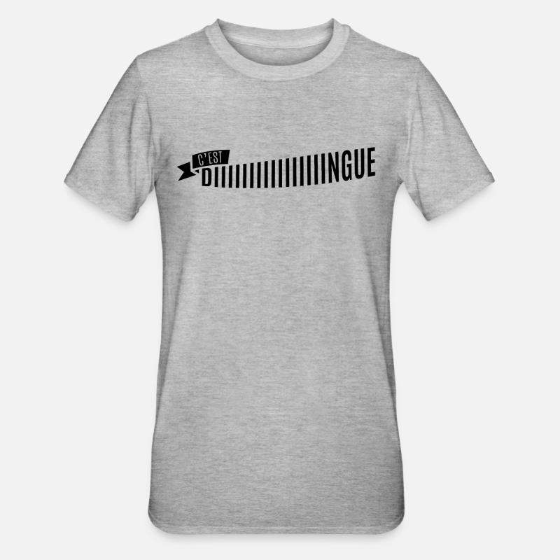 C'est diiiiingue - T-shirt polycoton Unisexe - gris chiné
