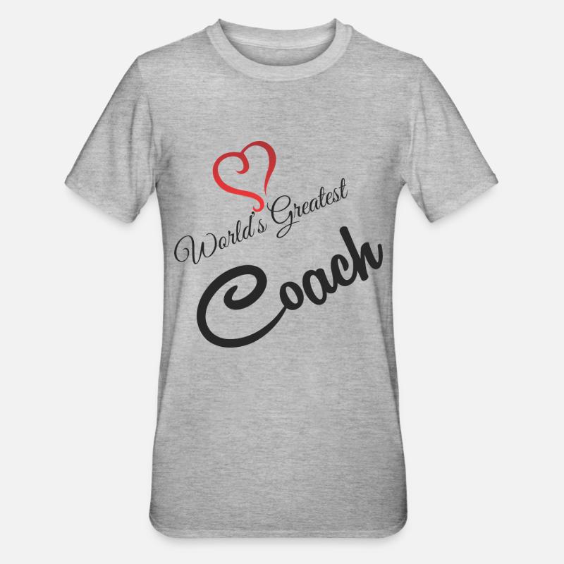 MONDE COACH LE PLUS GRAND - T-shirt polycoton Unisexe - gris chiné