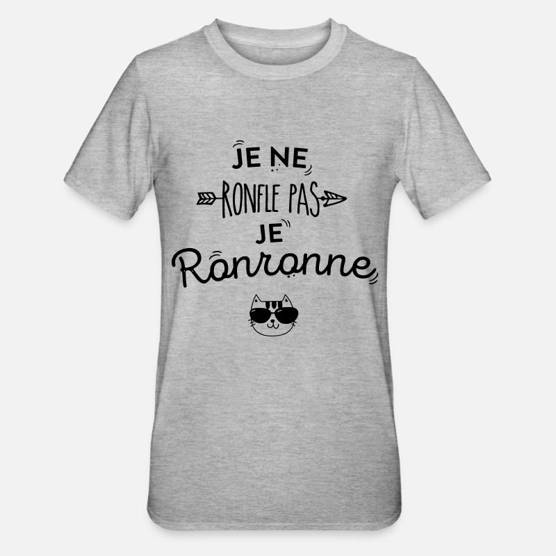 Je ne ronfle pas !!! - T-shirt polycoton Unisexe - gris chiné