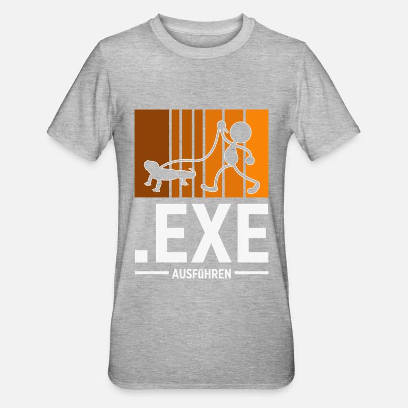 .exe ausführen Programmierer Programmieren - Unisex Polycotton T-Shirt - Grau meliert