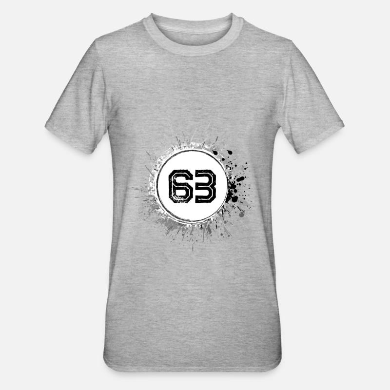 63 Nombre d’objets blob - T-shirt polycoton Unisexe - gris chiné
