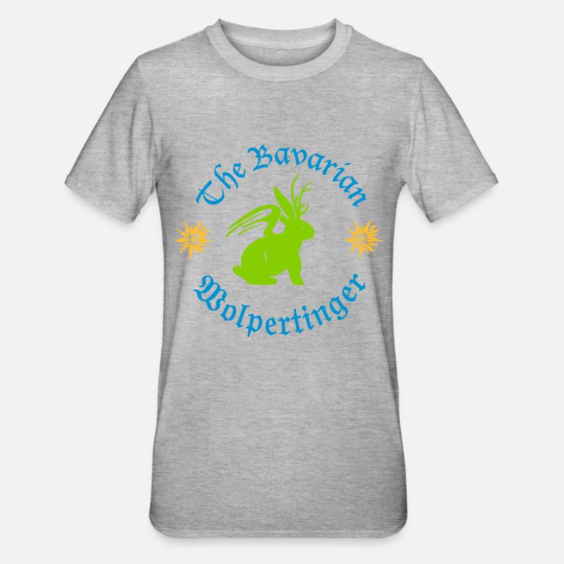 Wolpertinger V2 - Unisex Polycotton T-Shirt - Grau meliert