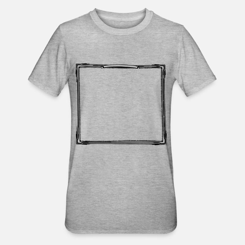 2577109 Rahmen - Unisex Polycotton T-Shirt - Grau meliert