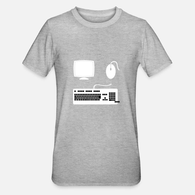 Computer set - T-shirt polycoton Unisexe - gris chiné