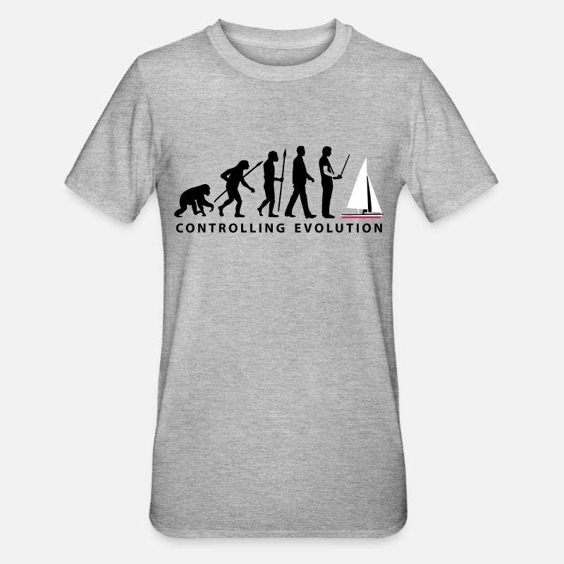 evolution Modellbauschiff_10_2016 - Unisex Polycotton T-Shirt - Grau meliert