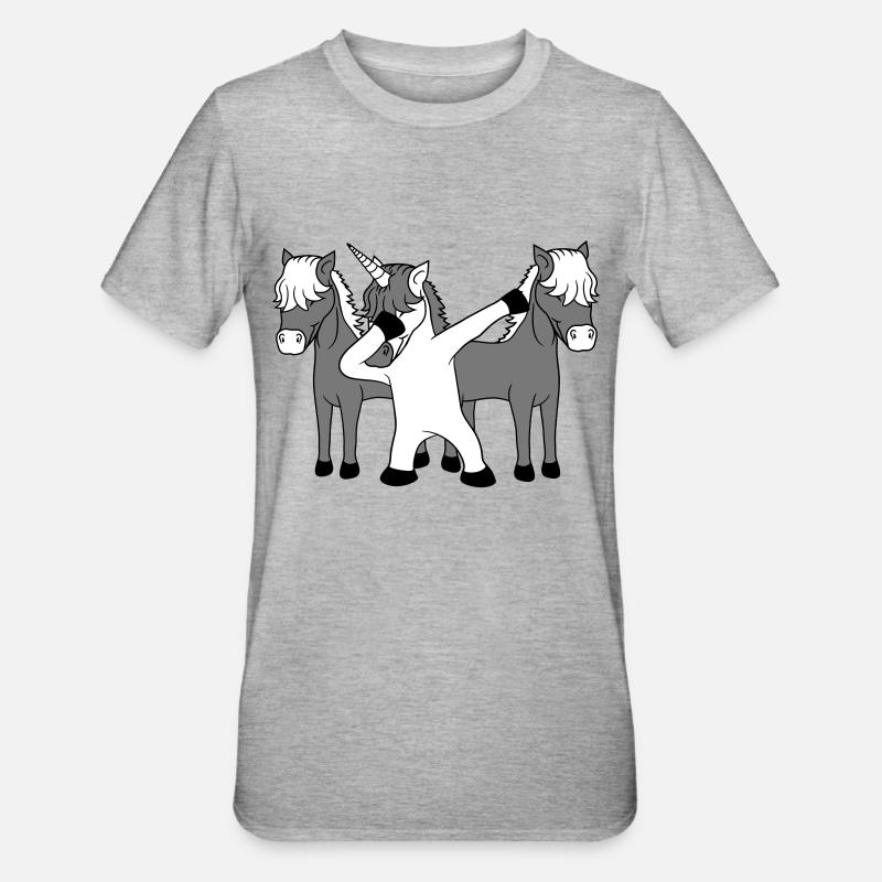 be different anders team crew party dabbing unicor - Unisex Polycotton T-Shirt - Grau meliert