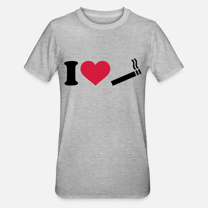 Zigarette - Unisex Polycotton T-Shirt - Grau meliert