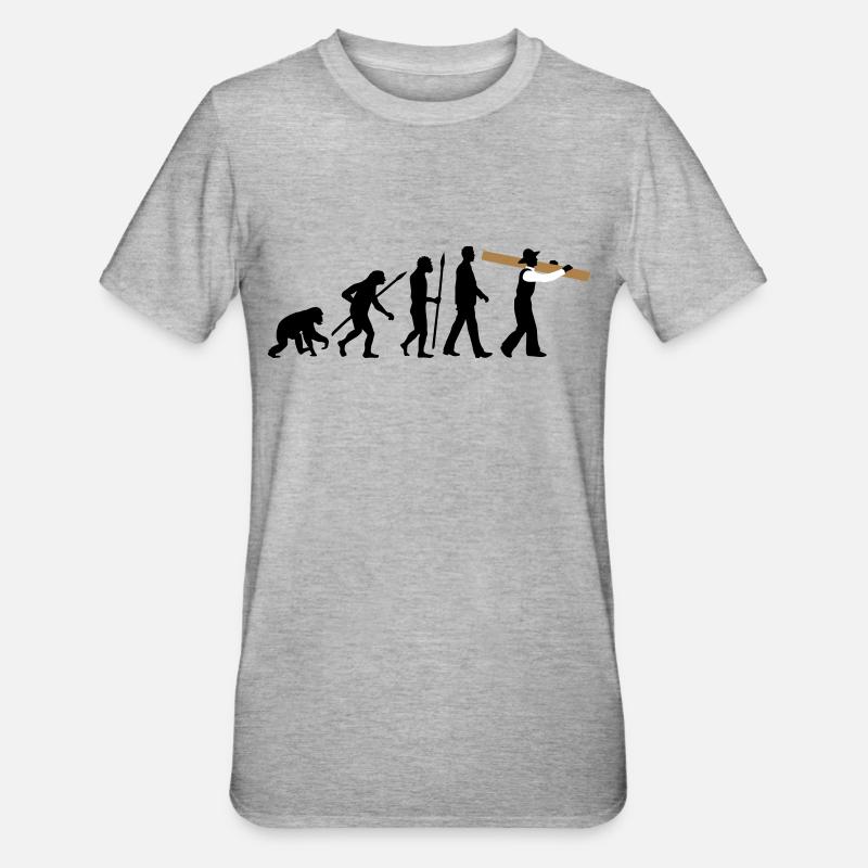 evolution_zimmermann_09_2016_b_3c - Unisex Polycotton T-Shirt - Grau meliert