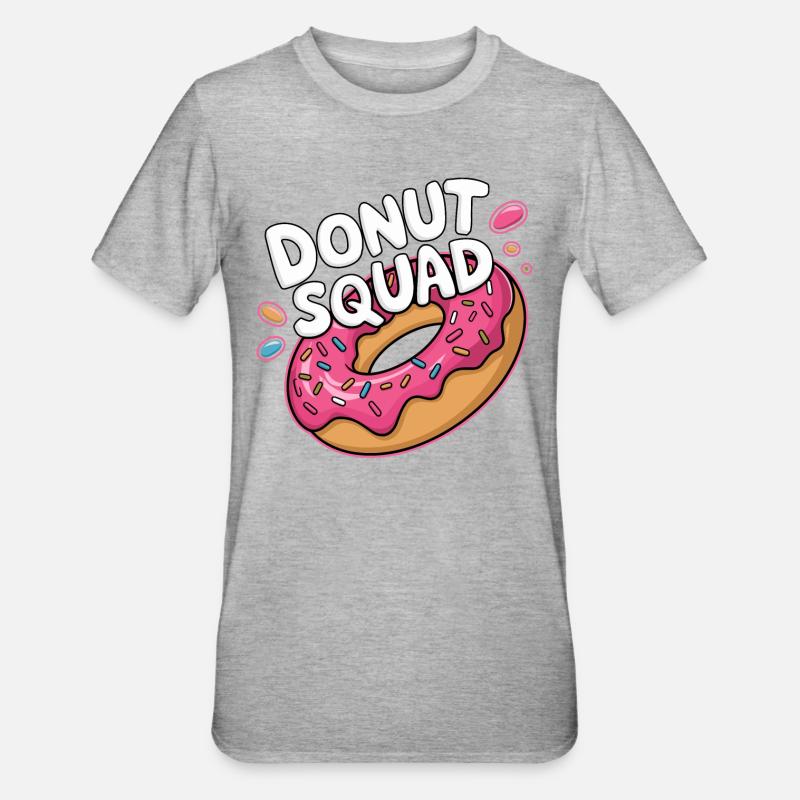 Donut Squad Beignets Beignets - T-shirt polycoton Unisexe - gris chiné
