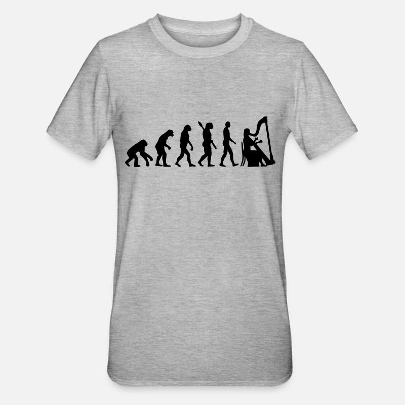 Evolution Harpe - T-shirt polycoton Unisexe - gris chiné