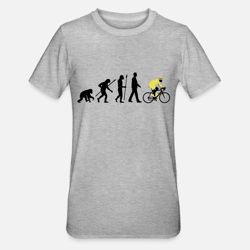 evolution_radfahrer_052012_d_2c - Unisex Polycotton T-Shirt - heather grey