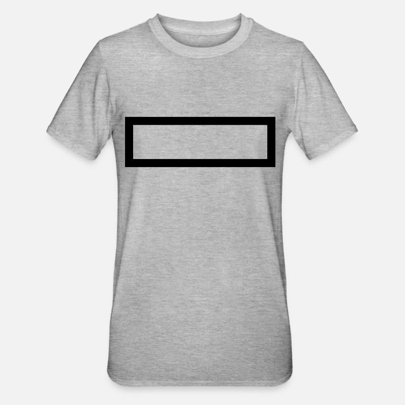 Rectangle - Unisex Polycotton T-Shirt - heather grey