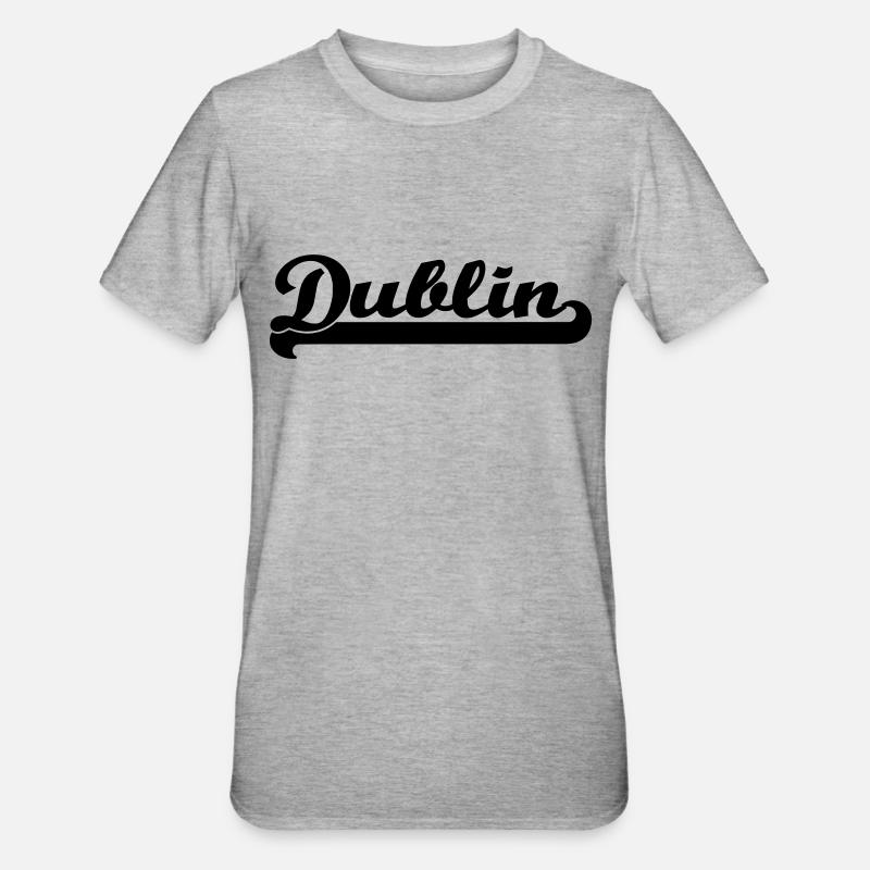 écrit dublin - T-shirt polycoton Unisexe - gris chiné