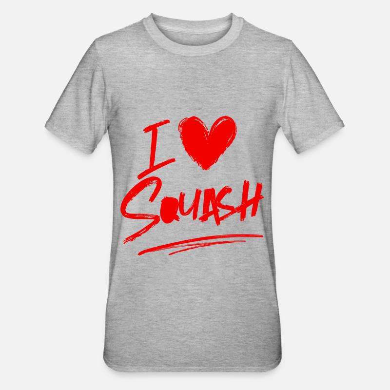 J’adore le squash - T-shirt polycoton Unisexe - gris chiné