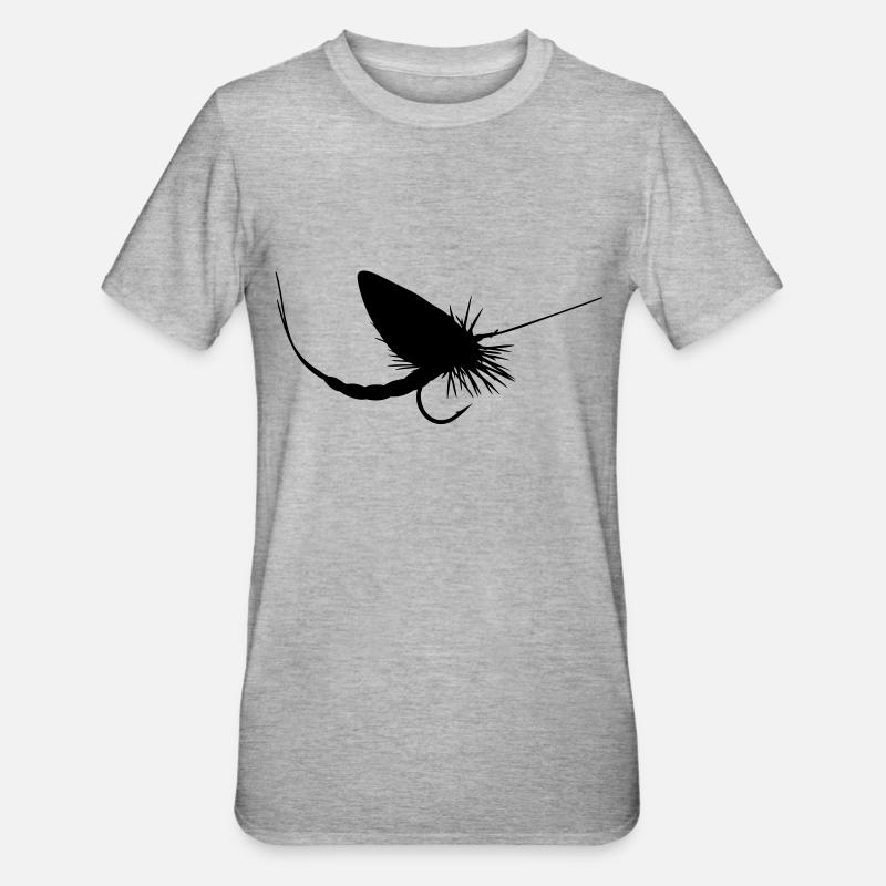 pêche à la mouche - T-shirt polycoton Unisexe - gris chiné