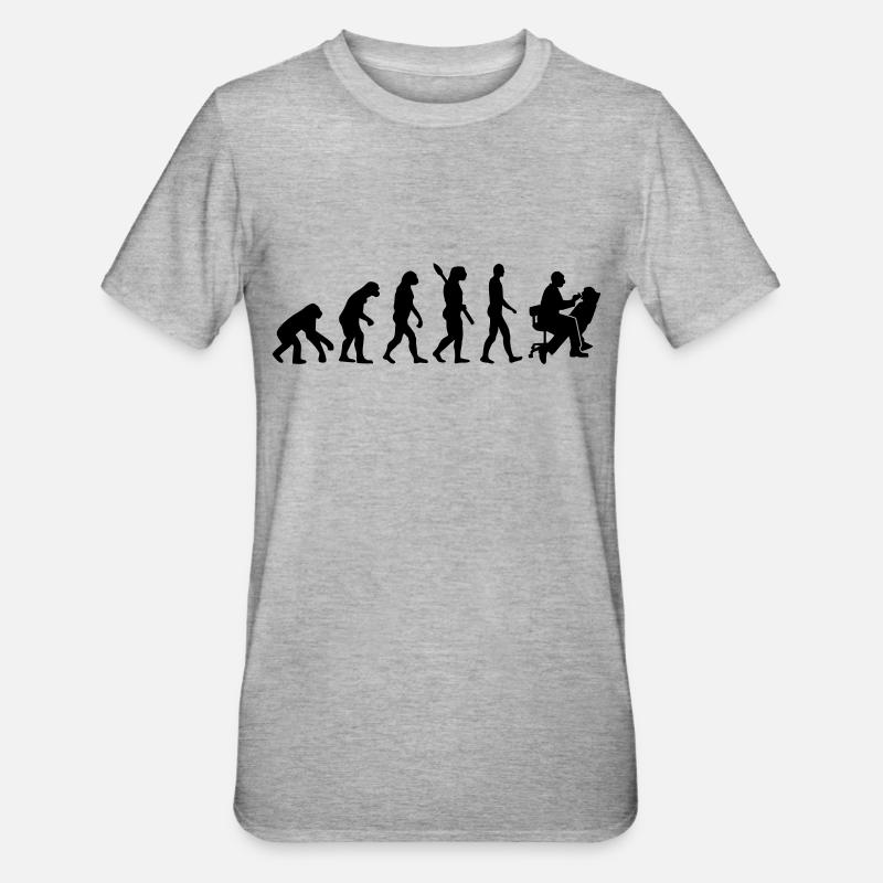 Évolution Dentiste - T-shirt polycoton Unisexe - gris chiné